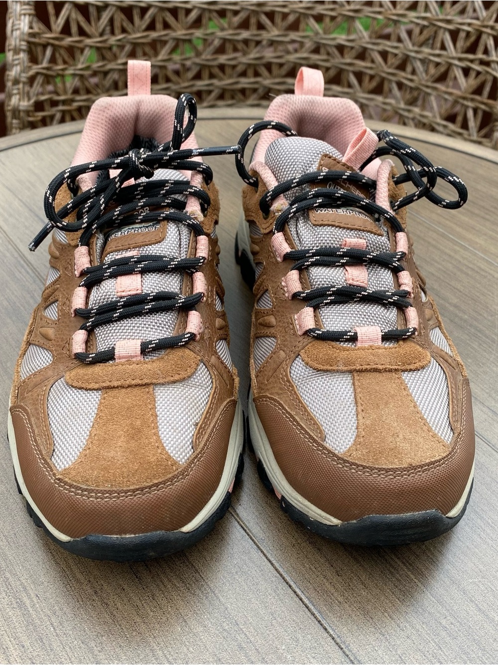 Skechers waterproof Brown and Pink Women's Trail Sneakers